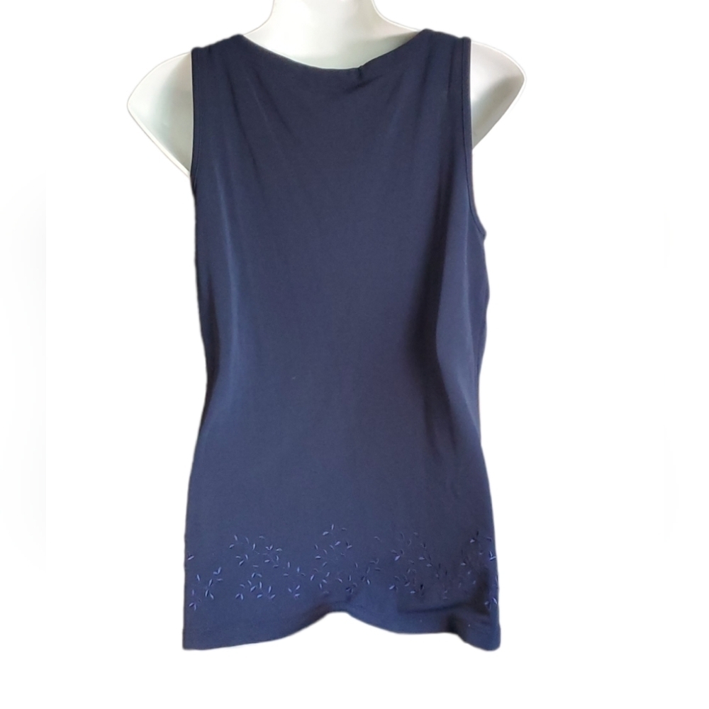 LIZ CLAIBORNE navy career tank S - Picture 2 of 4
